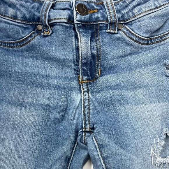 Joe’s Jeans Girls Distressed Skinny Light Wash Denim Jeans - Picture 6 of 11